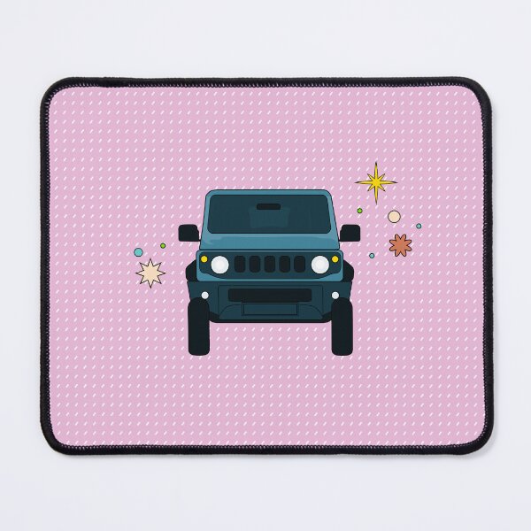 Item preview, Brisk Blue Suzuki Jimny - Pink Dotted Pattern designed and sold by stoicjimny.