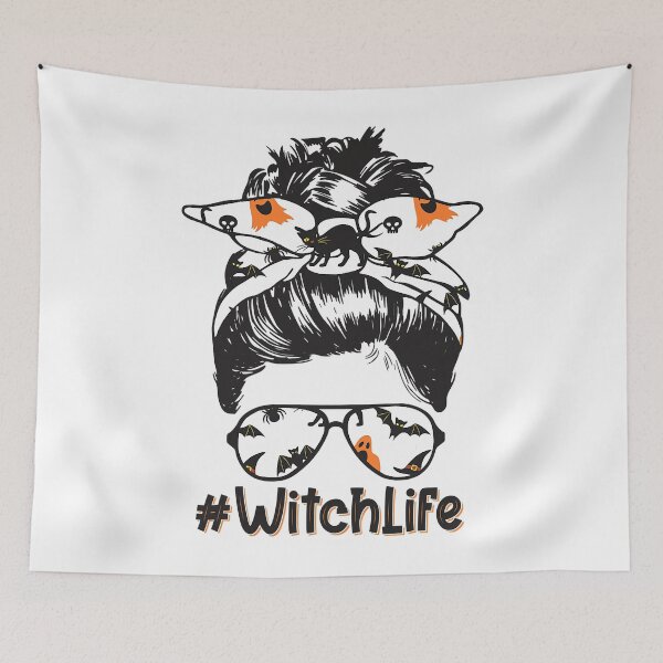 Item preview, Witch-Life Halloween Messy Bun WitchLife Bandana Women Girl T-Shirt designed and sold by lesterwopoljakd.