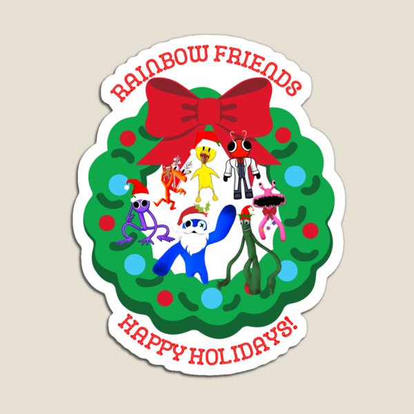 Rainbow Friends - Holidays Cute Animals in Santa Hats, Recyclable