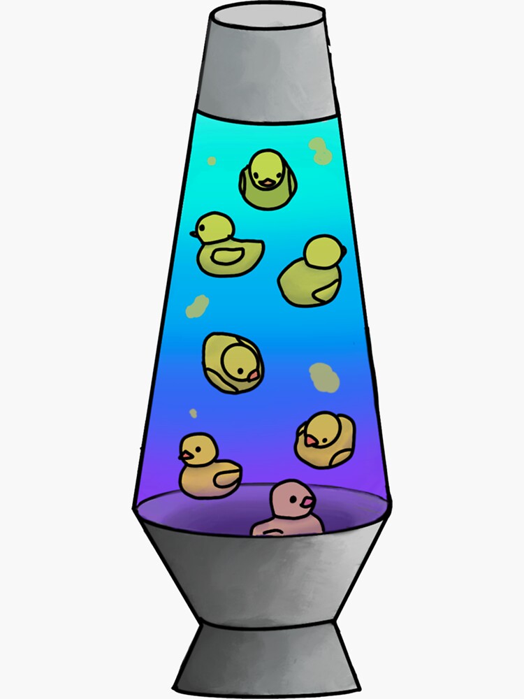 "Rubber Duck Lava Lamp " Sticker for Sale by SorenNoll Redbubble