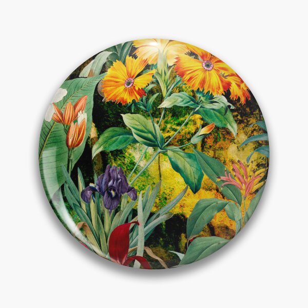 Artikelvorschau, Trendy tropisches Laub exotisches Blumenmuster, Blätter und Blumen tropisches Muster, botanische Illustration, schwarze Blumenillustration entworfen und verkauft von ZeinabTaha.