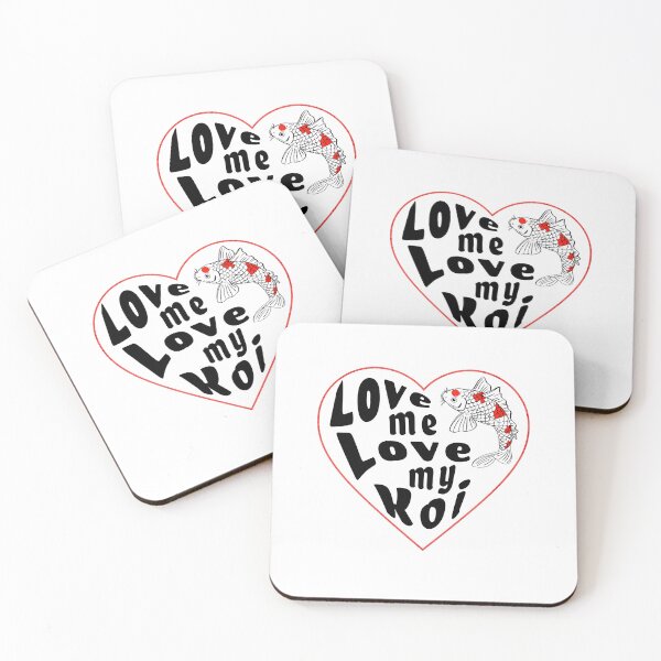 Item preview, Cute Fish Heart Love Me Love My Koi designed and sold by Koiartsandus.