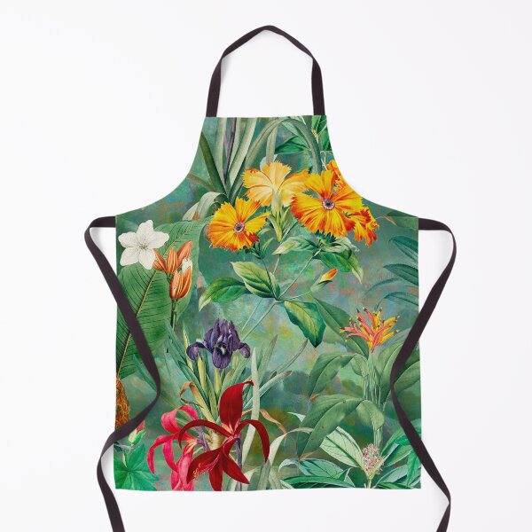 Item preview, Trendy tropical foliage exotic floral pattern, leaves and flowers tropical pattern, botanical illustration, green floral illustration designed and sold by ZeinabTaha.