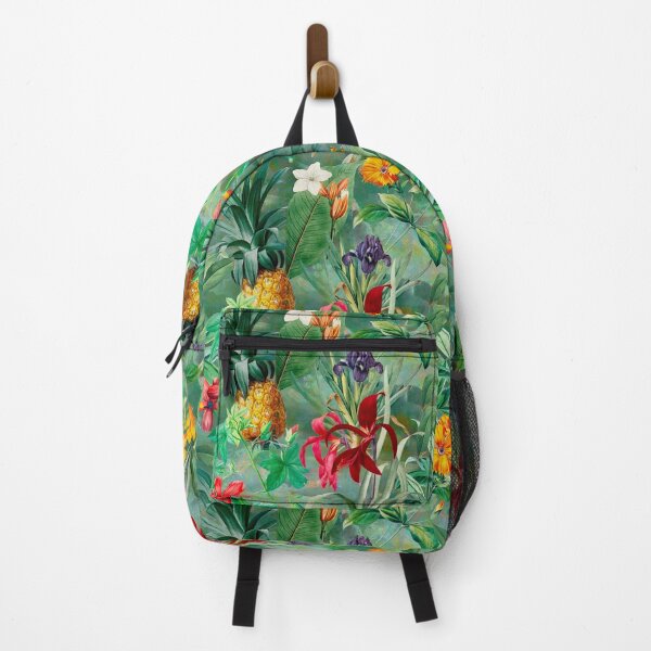 Item preview, Trendy tropical foliage exotic floral pattern, leaves and flowers tropical pattern, botanical illustration, green floral illustration designed and sold by ZeinabTaha.