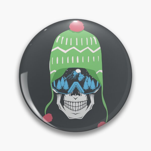 Item preview, Ski or Snowboarding Skull With Green and Pink Hat: Winter's Coming! designed and sold by tmdaliggr.
