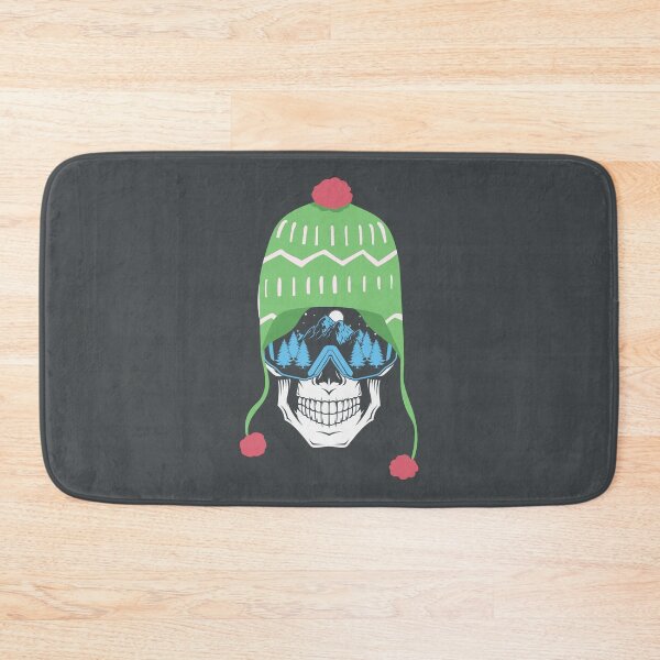 Item preview, Ski or Snowboarding Skull With Green and Pink Hat: Winter's Coming! designed and sold by tmdaliggr.