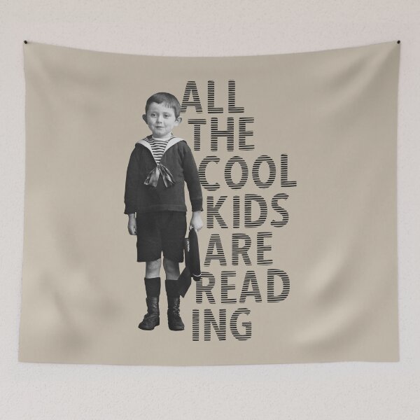 Item preview, All The Cool Kids Are Reading Retro Style designed and sold by JulianoZn97.