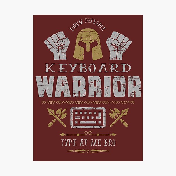 Keyboard Warrior Photographic Print