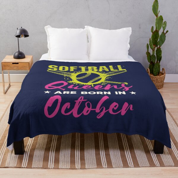 Item preview, Softball Birthday Women Girls Born in October  designed and sold by jaygo.