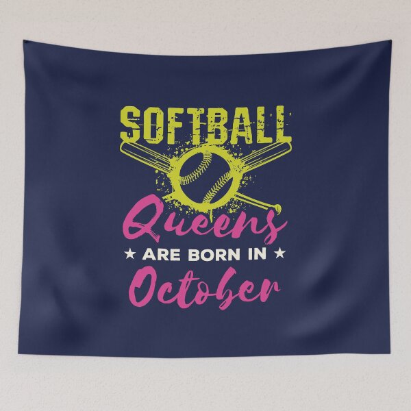 Item preview, Softball Birthday Women Girls Born in October  designed and sold by jaygo.