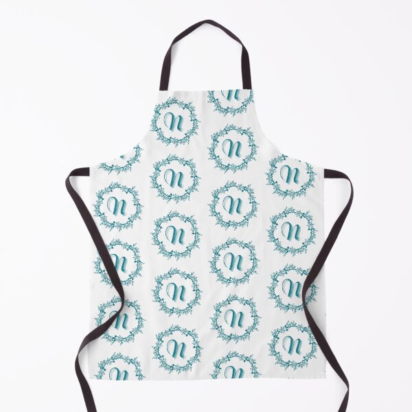 Item preview, Blue Floral Wreath Monogram N designed and sold by Coffee Lifestyle.