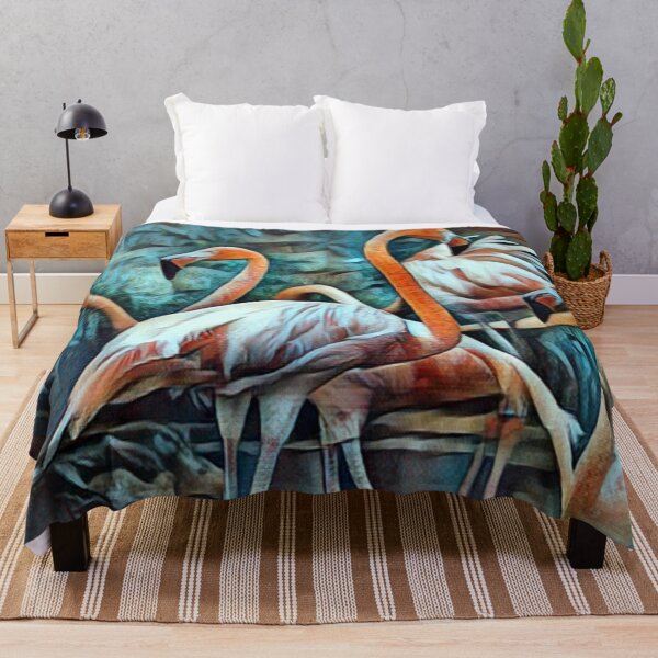 Item preview, Vintage American Flamingo Painting designed and sold by Aestheticlanart.