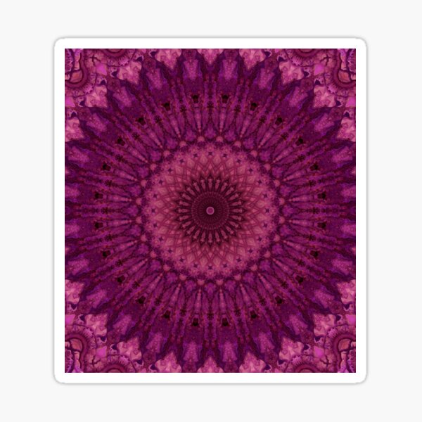 Mandala in red and purple tones Sticker