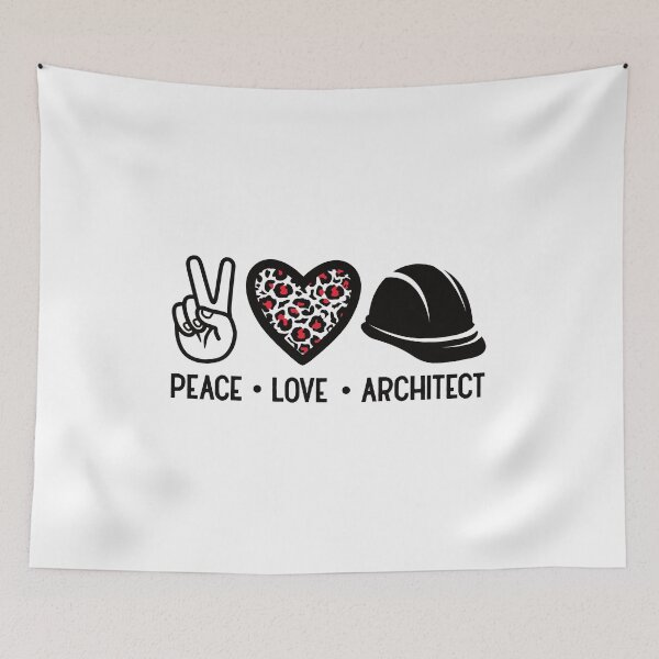 Item preview, Peace Love Architect: Architecture Gift, Architectural Engineering Funny Architect designed and sold by Adexyl.