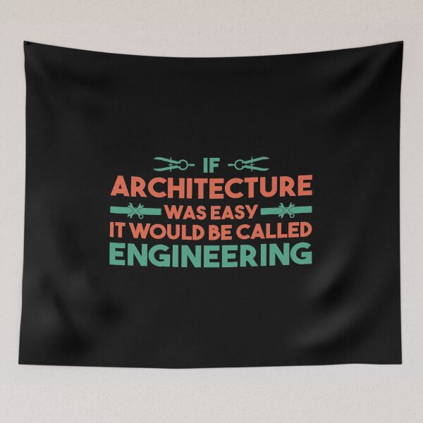 Item preview, If Architecture Was Easy It Would Be Called Engineering: Architectural Engineering Gift, Funny Architect designed and sold by Adexyl.