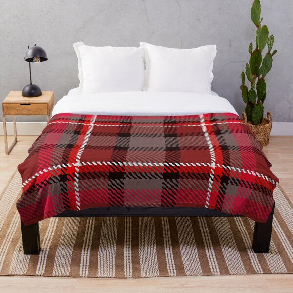Aperçu de l'œuvre Plaid tartan rouge et blanc | Design moderne et unique pour Noël créée et vendue par TheWalnut.