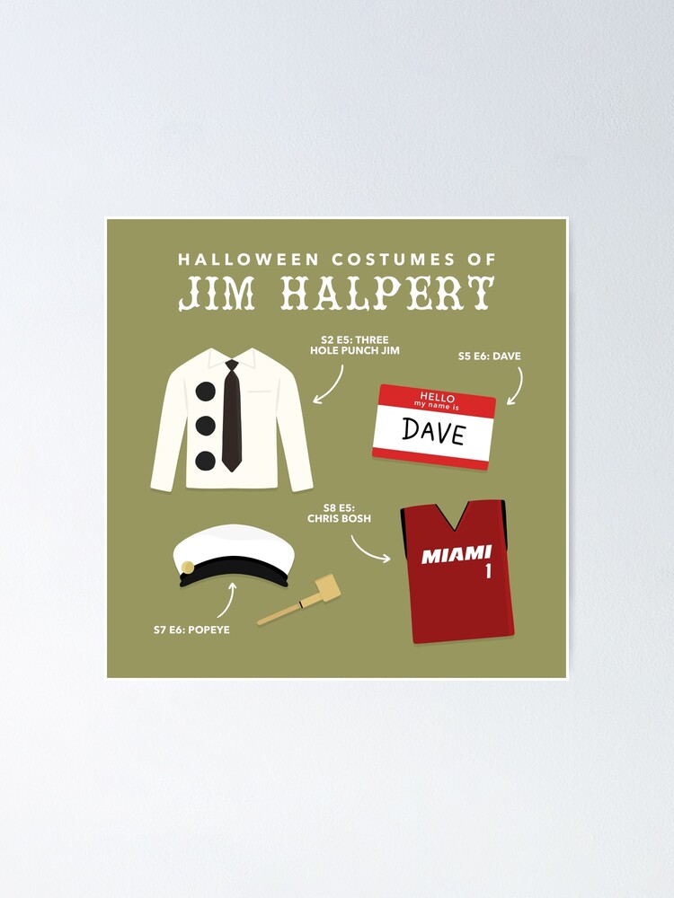 "The Office Jim Halpert Halloween Costumes " Poster for Sale by cutermelon Redbubble