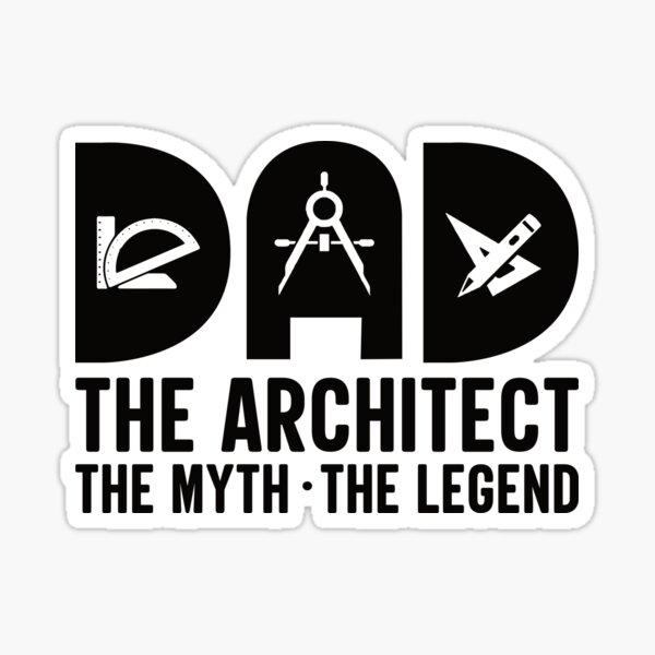 Item preview, Dad The Architect The Myth The Legend: Architecture Gift, Architectural Engineering Father Funny Architect designed and sold by Adexyl.