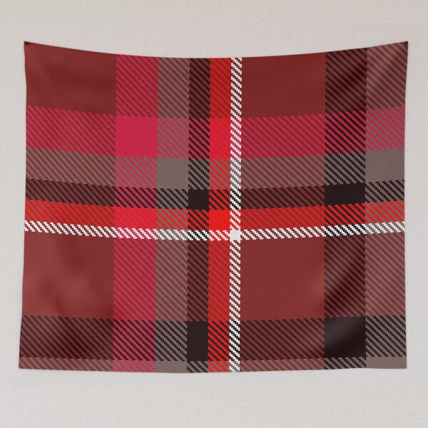 Aperçu de l'œuvre Plaid tartan rouge | Motif à rayures moderne et unique pour Noël créée et vendue par TheWalnut.
