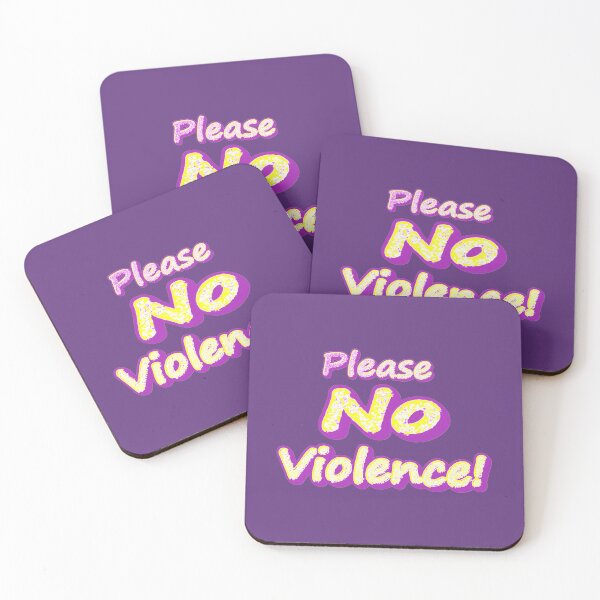 Item preview, "Please No Violence!" Cute Design. Buy Now designed and sold by Health And Fitness Posts e-Store.