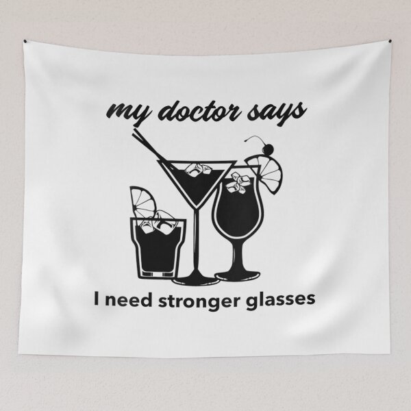 Item preview, Womens Mixed Drink Martini Lover Tee My Doctor Says I Need Glasses V-Neck designed and sold by shockedsupply44.