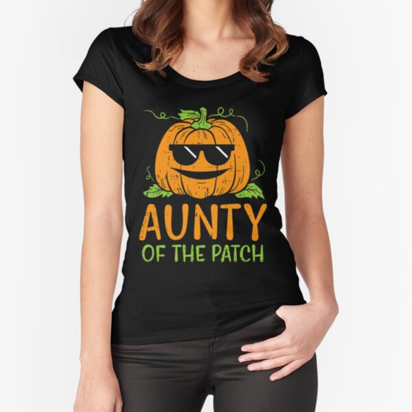 Womens Pumpkin Aunty Of Patch Halloween Family Aunt Auntie Women Sticker  for Sale by shockedsupply44