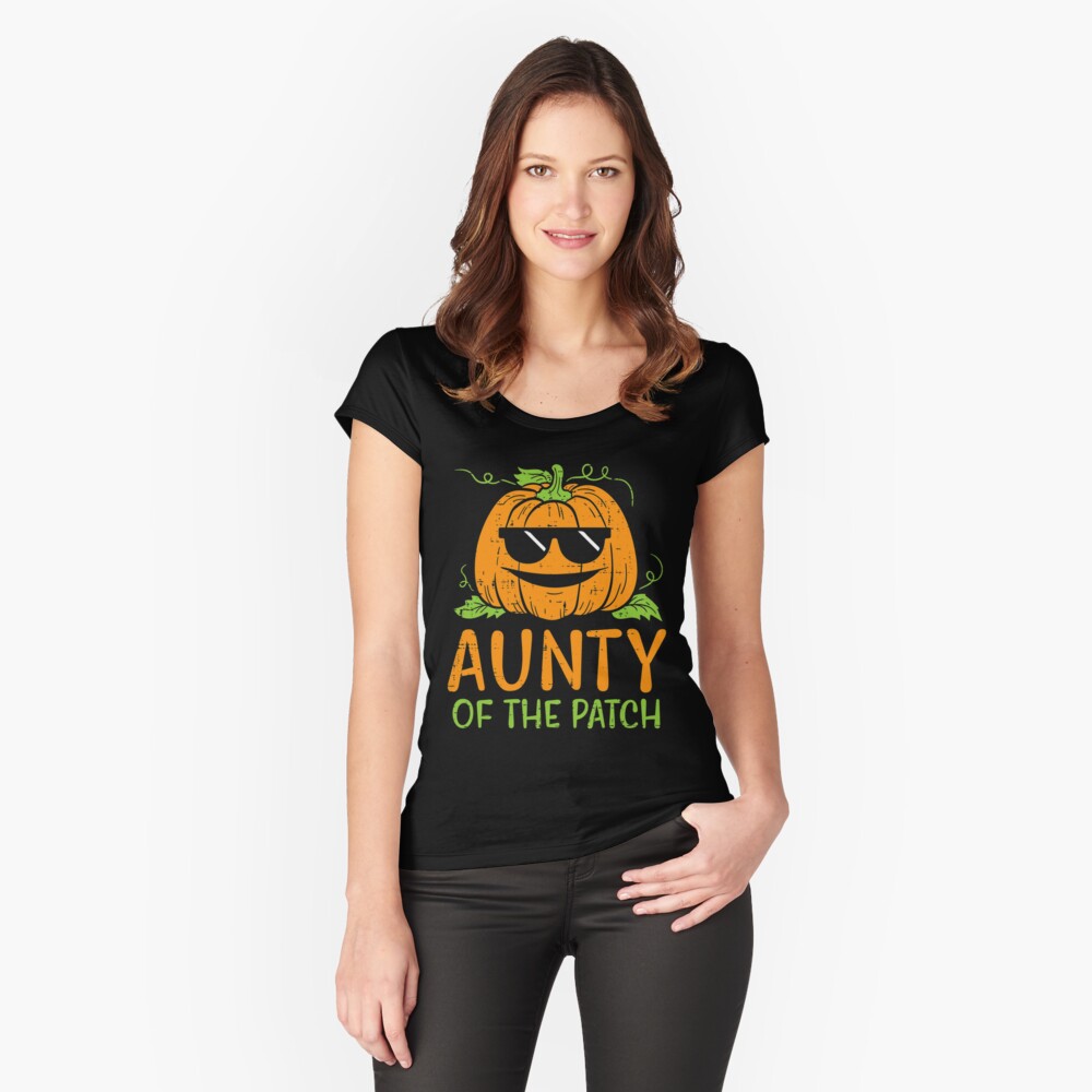 Womens Pumpkin Aunty Of Patch Halloween Family Aunt Auntie Women Sticker  for Sale by shockedsupply44