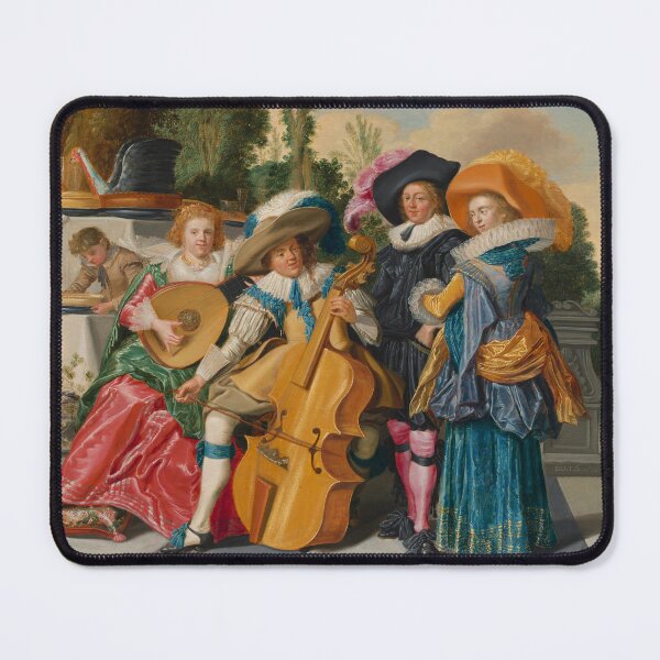 Artikelvorschau, Fröhliche Gesellschaft auf einer Terrasse | Dirck Hals | 1625 Renaissance-Kunst entworfen und verkauft von CJET.