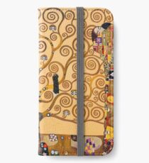 Atmende Kunst | Gustav Klimt, Die Umarmung iPhone Flip-Case/Hülle/Klebefolie