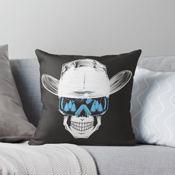 Item preview, Ski or Snowboard Skull With Cowboy Hat: Winter's Coming! designed and sold by tmdaliggr.