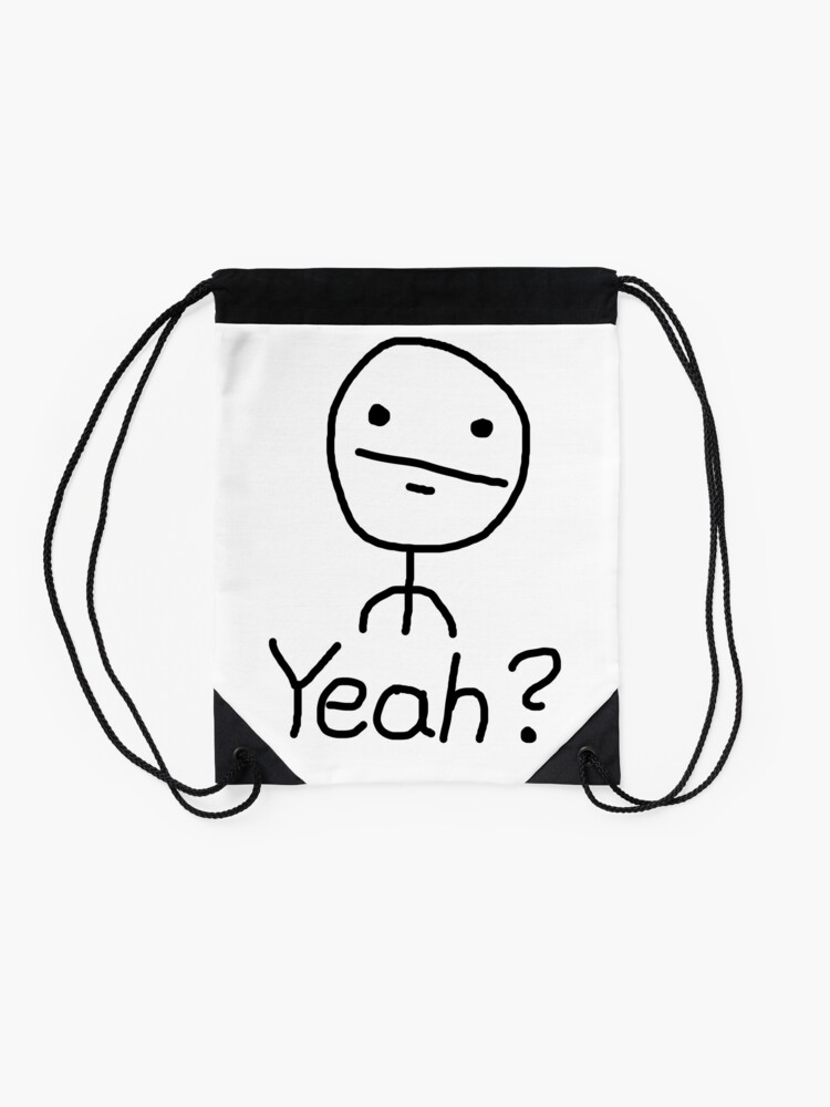 Stickman meme funny | Drawstring Bag