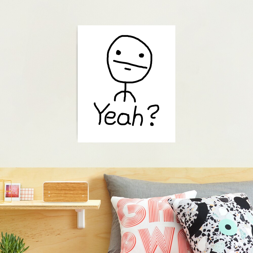 Humor Pillow Sham Stickman Meme Face Icon Looking at Computer Joyful Fun  Caricature Comic Design, Decorative Standard Size Printed Pillowcase, 26 X  20