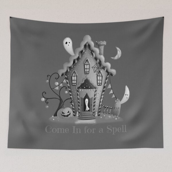 Item preview, Come In for a Spell in Halloween - Grayscale  Version designed and sold by st0n0ga.