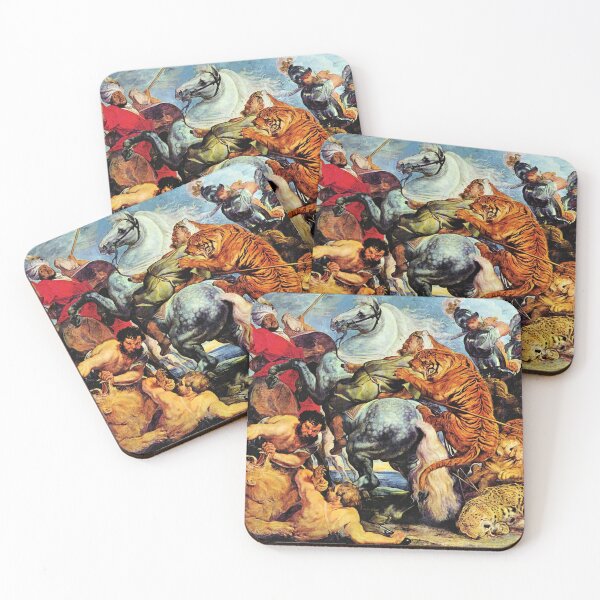 Aperçu de l'œuvre "Chasse au lion et au tigre" de Rubens (réimpression) créée et vendue par Classic Visions Gallery.