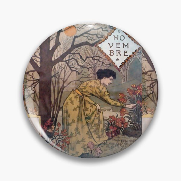 Item preview, November Eugene Grasset La Belle Jardiniere designed and sold by ThePalStore.