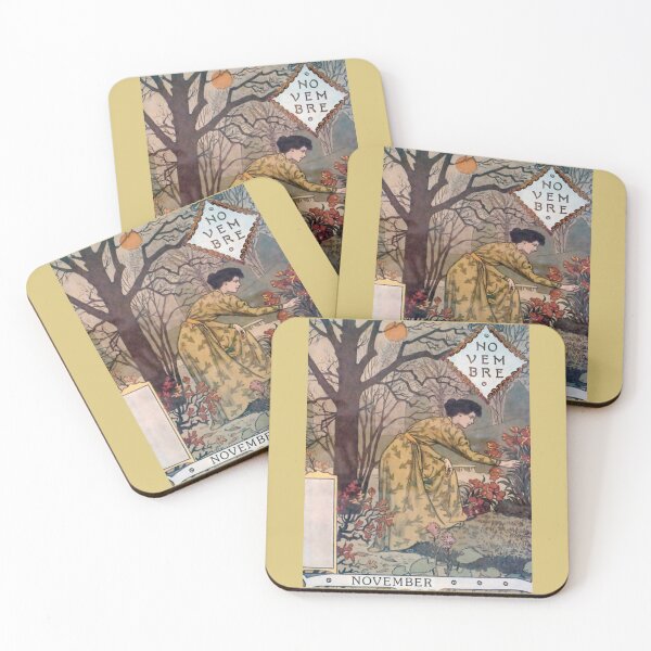 Item preview, November Eugene Grasset La Belle Jardiniere designed and sold by ThePalStore.