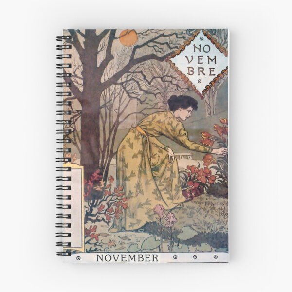 Item preview, November Eugene Grasset La Belle Jardiniere designed and sold by ThePalStore.