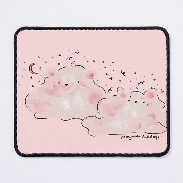 Item preview, Cotton candy pastel pink fluffy clouds designed and sold by TeddyXElliott.