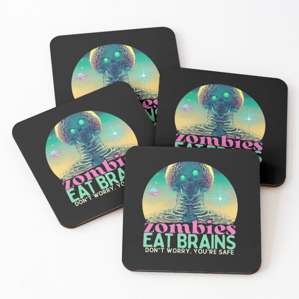 Item preview, ZOMBIES EAT BRAINS - Don't worry, you are safe! designed and sold by NewMoonShop.