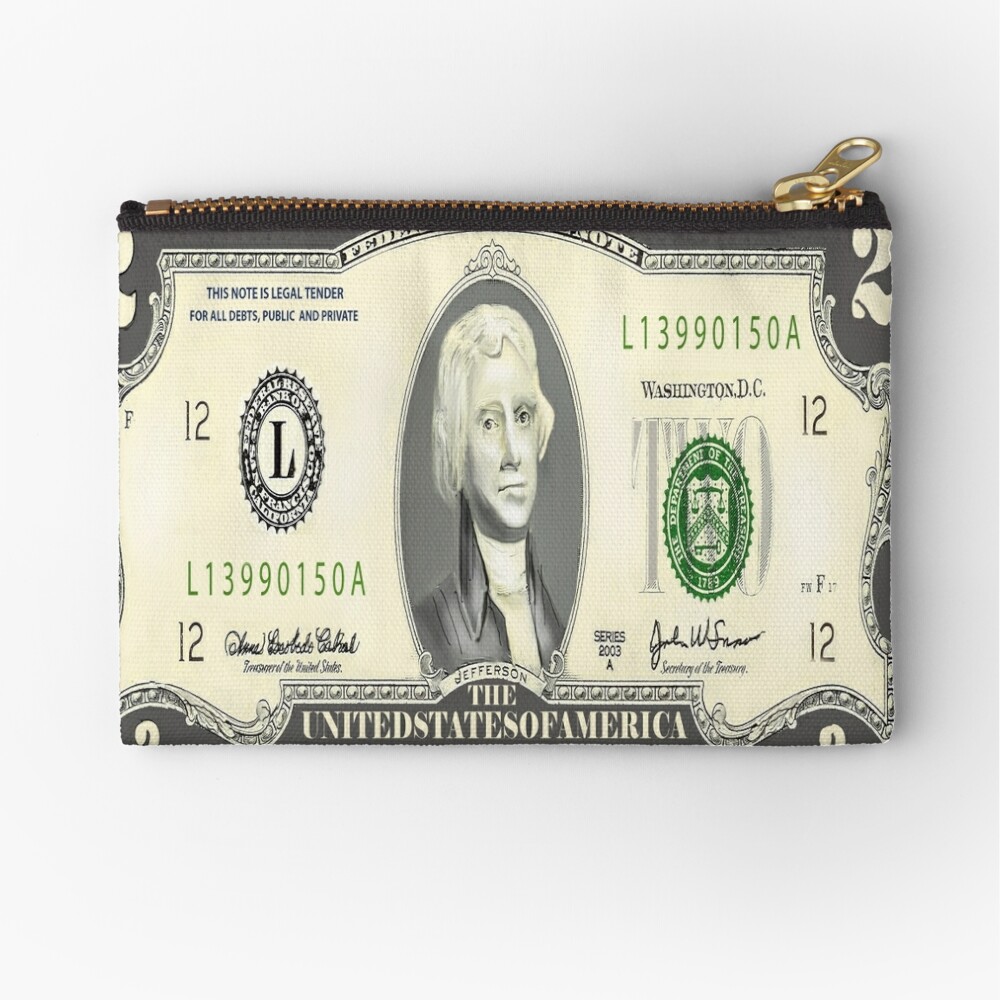 Two Dollar Bill - collection | Zipper Pouch