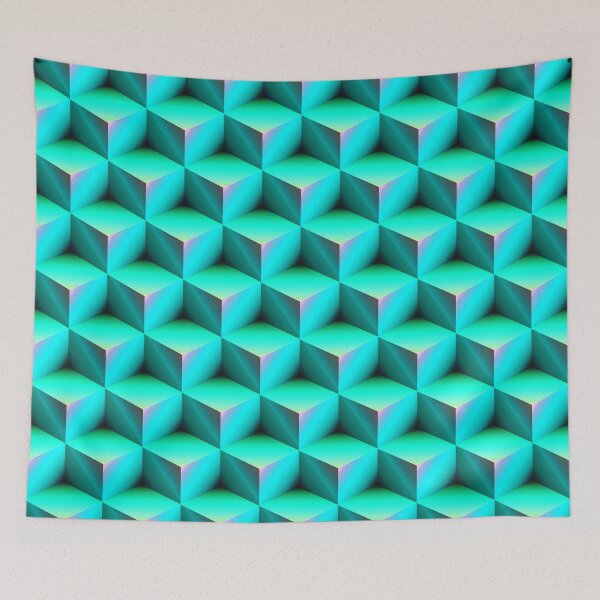 Item preview, Color Combination Pattern, Turquoise Cube designed and sold by Mr-true-design.