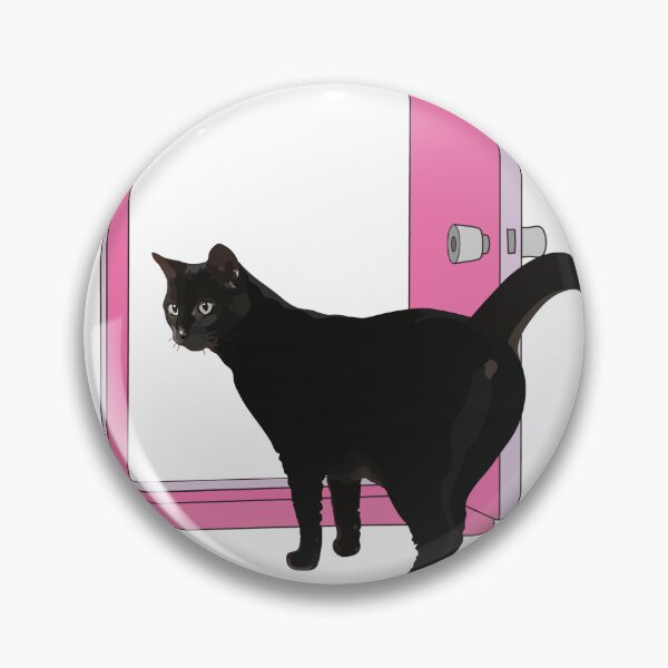 Item preview, Cute black cat walks into Anywhere Door designed and sold by MiaoMiaoYu.