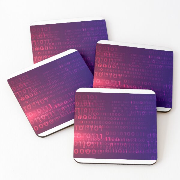 Item preview, Colorful, Binary Code Blue, Purple, Pink, Neon, Geometric, Abstract designed and sold by Ivan333Croatia.
