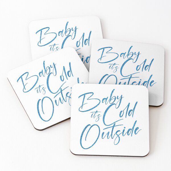 Item preview, Blue glitter winter Christmas design baby it’s cold outside  designed and sold by Inktown.