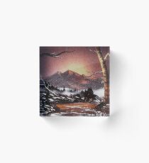 Through the Trees - Spraypaint Art Acrylic Block