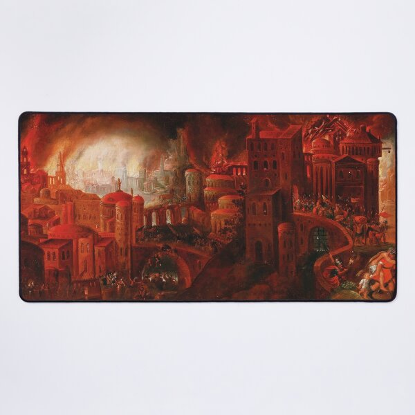 Item preview, The Fall of Troy | Flemish Art | 1650 Renaissance Greek Mythology Historic Art designed and sold by CJET.
