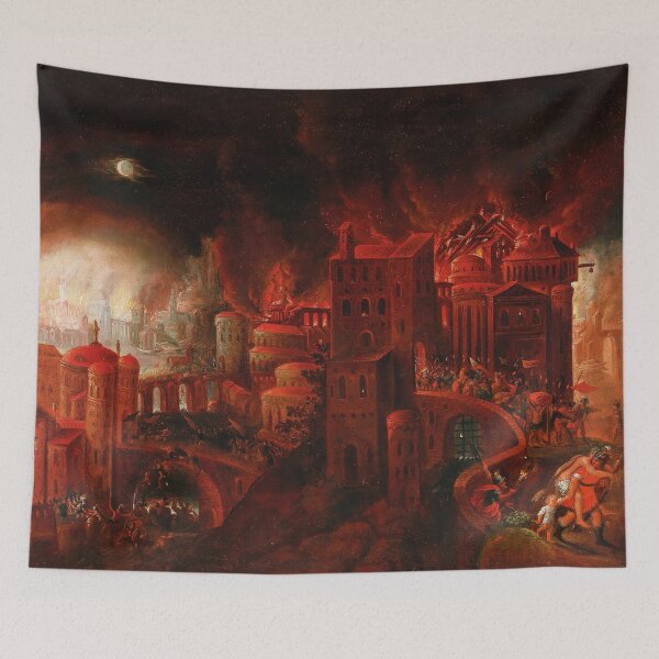 Item preview, The Fall of Troy | Flemish Art | 1650 Renaissance Greek Mythology Historic Art designed and sold by CJET.