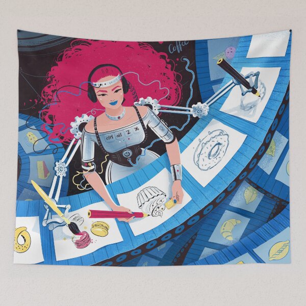 Item preview, Robot artist girl designed and sold by Sofia-G.