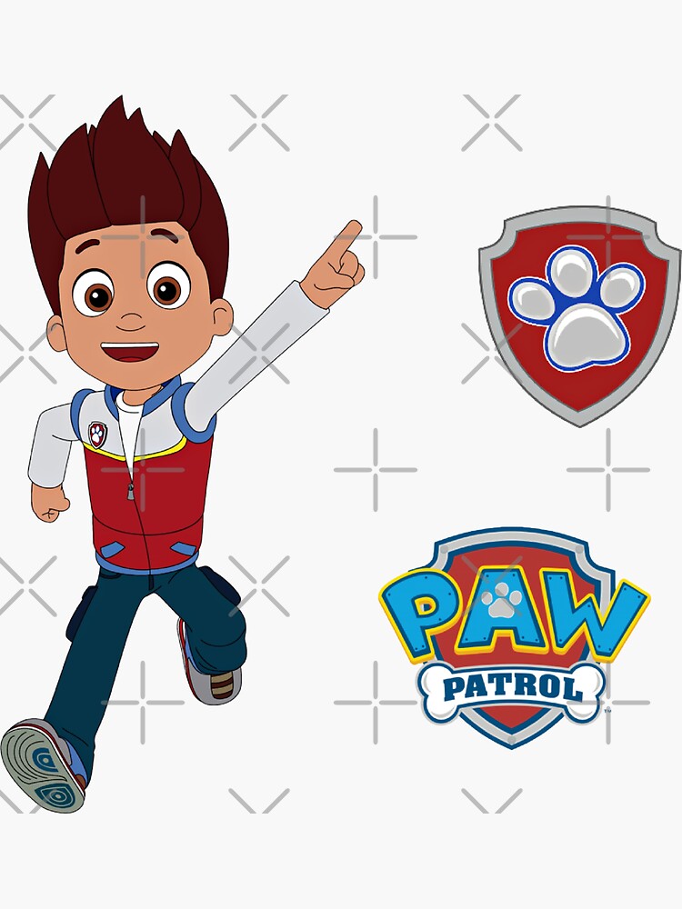 Paw Patrol, Ryder, Ryder's Badge, Logo Sticker for Sale by LDTreasures