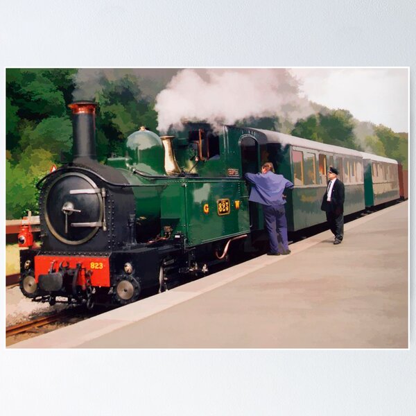 Item preview, Train at Welshpool Station designed and sold by Peter Sandilands.